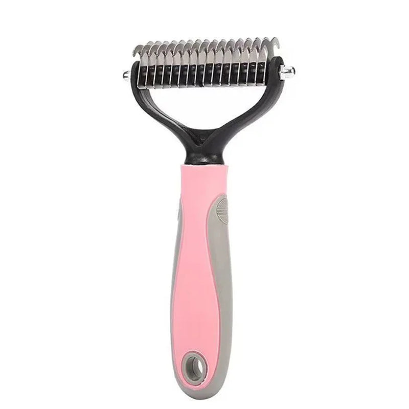 Professional Pet Deshedding Brush 2 Sided Dematting Dog Comb Cat Brush Rake Puppy Grooming Tools Undercoat Shedding Flying Hair