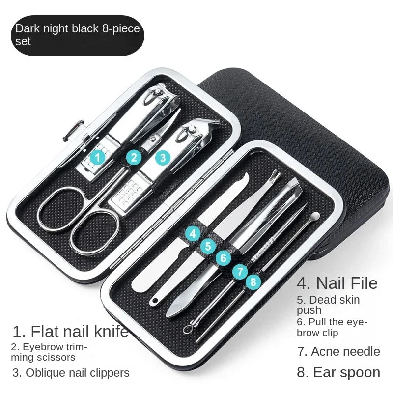 8 Piece Set Dog Nail Clippers Manicure Clipper Set Pet Dog Products Stainless Steel for You Ear Spoon Puppy Home Garden Pedicure